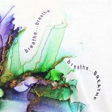 Load image into Gallery viewer, Just Breathe: White Graphic Tees by LaraMari - Designberries