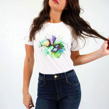Load image into Gallery viewer, Just Breathe: White Graphic Tees by LaraMari - Designberries