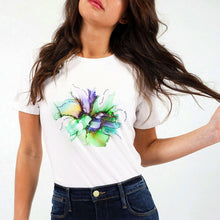 Load image into Gallery viewer, Just Breathe: White Graphic Tees by LaraMari - Designberries