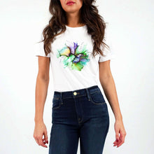 Load image into Gallery viewer, Just Breathe: White Graphic Tees by LaraMari - Designberries