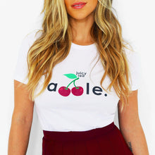 Load image into Gallery viewer, A Juicy. Red. Apple: White Graphic Tees - Designberries