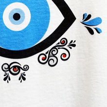 Load image into Gallery viewer, Genuinely Nazar: White Graphic Teese - Designberries