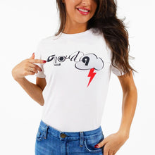 Load image into Gallery viewer, On Cloud 9: White Graphic Tees - Designberries