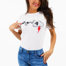 Load image into Gallery viewer, On Cloud 9: White Graphic Tees - Designberries