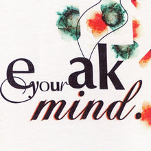 Load image into Gallery viewer, Speak Your Mind: White Graphic Tee by LaraMari - Designberries