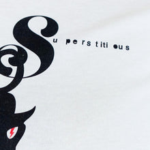 Load image into Gallery viewer, Finally Superstitious: White Graphic Tees - Designberries