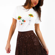 Load image into Gallery viewer, Eastern. Tropical. Blooms: White Graphic Tees by LaraMari - Designberries