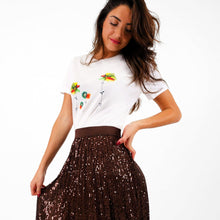 Load image into Gallery viewer, Eastern. Tropical. Blooms: White Graphic Tees by LaraMari - Designberries