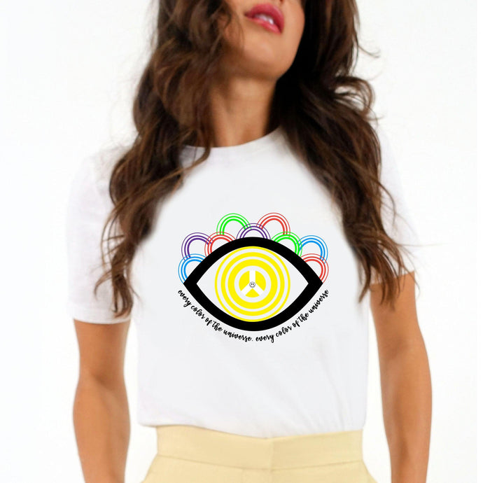 Every Color Of The Universe: White Graphic Tees - Designberries