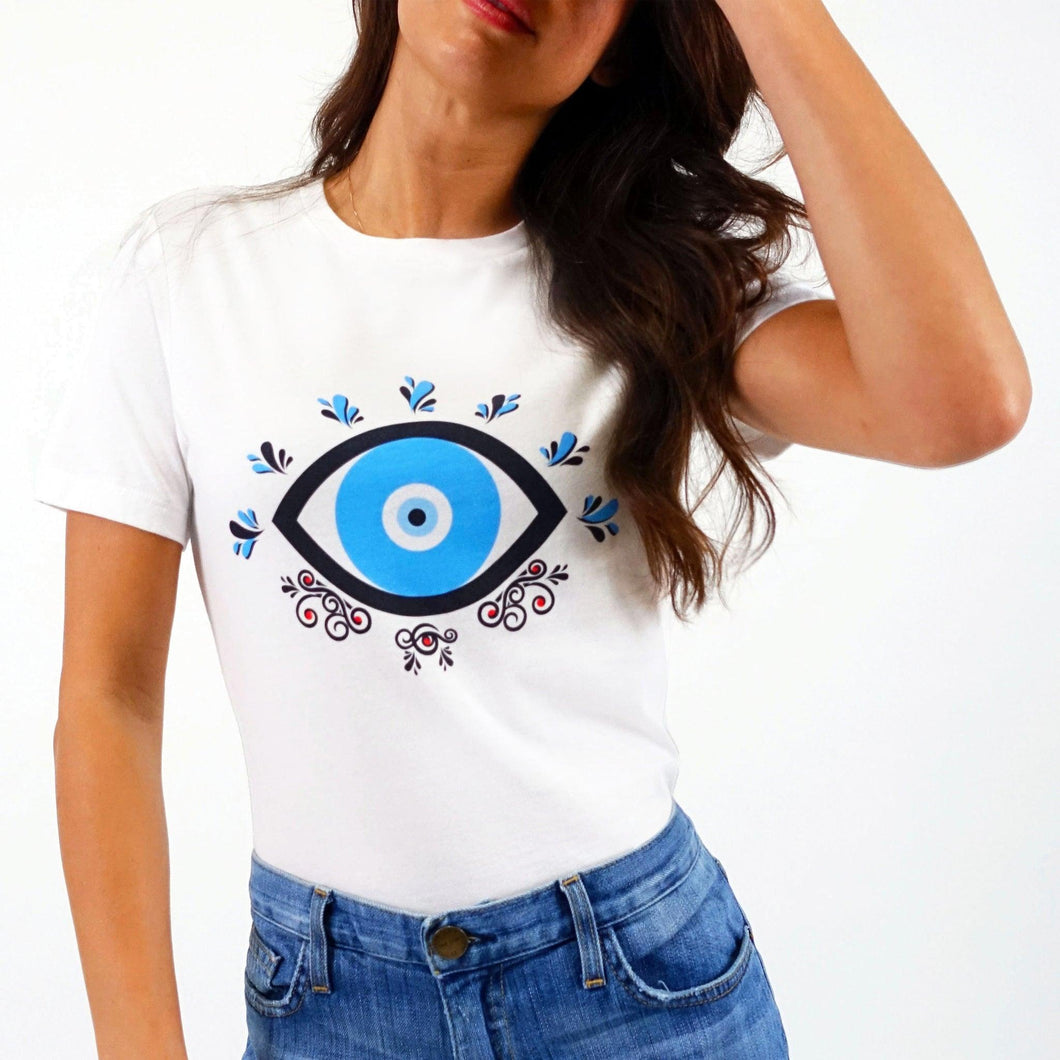White Graphic Tees