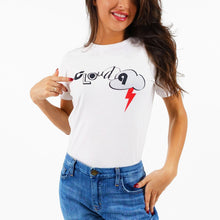 Load image into Gallery viewer, On Cloud 9: White Graphic Tees - Designberries
