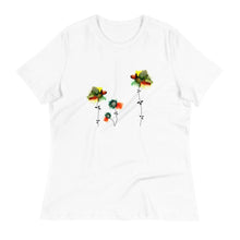 Load image into Gallery viewer, Eastern. Tropical. Blooms: White Graphic Tees by LaraMari - Designberries
